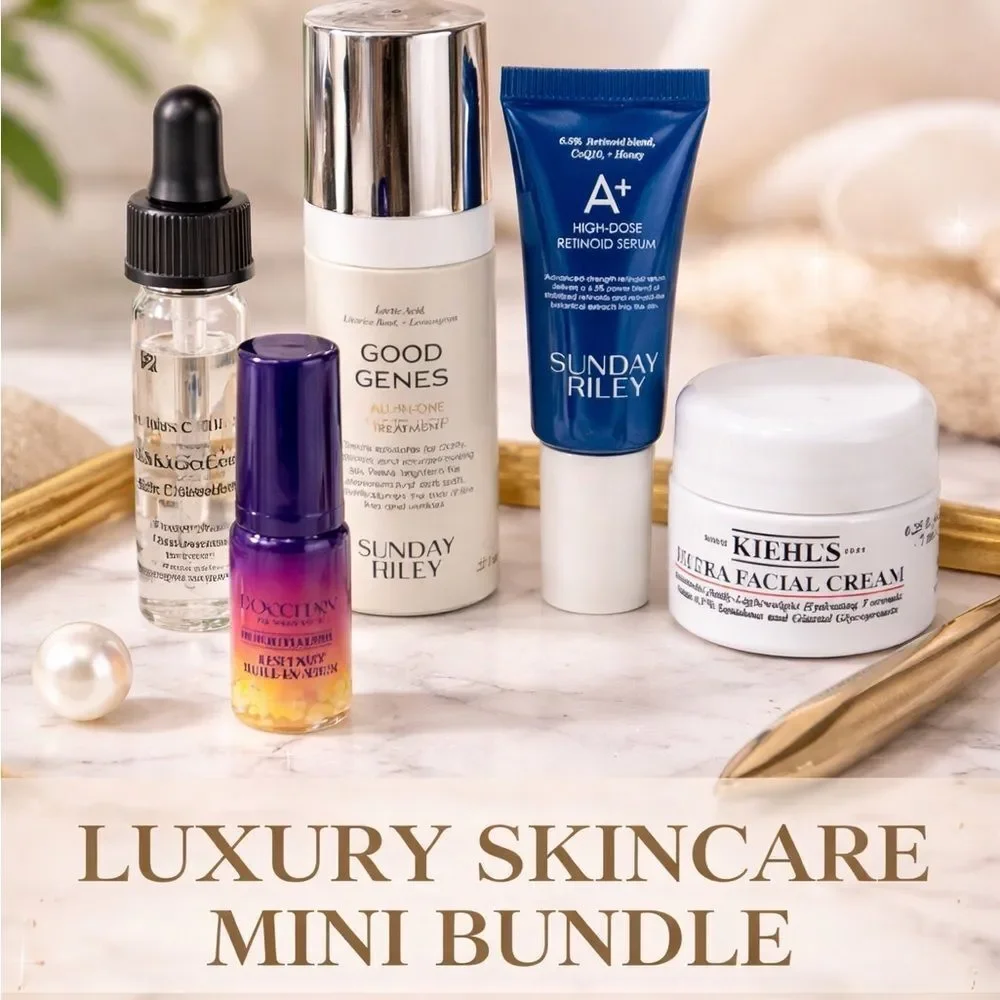 Luxury Skincare Mini Bundle Sunday Riley + Kiehl’s + L’Occitane + SkinCeuticals